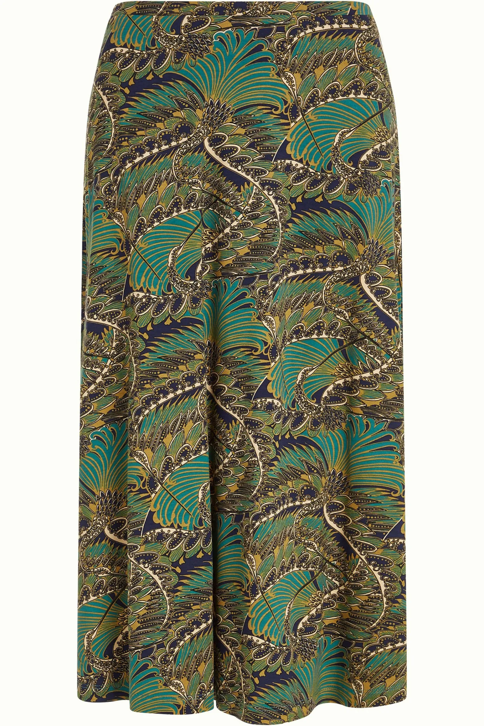 King Louie Rokken|Juno Midi Skirt Venus Blue