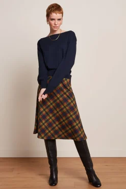 King Louie Rokken|Juno Skirt Bennet Evening Blue