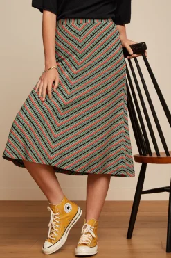 King Louie Rokken|Juno Skirt Castillo Stripe Black