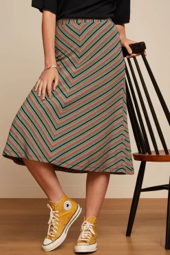 King Louie Rokken|Juno Skirt Castillo Stripe Black