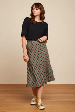 King Louie Rokken|Juno Skirt Castillo Stripe Black