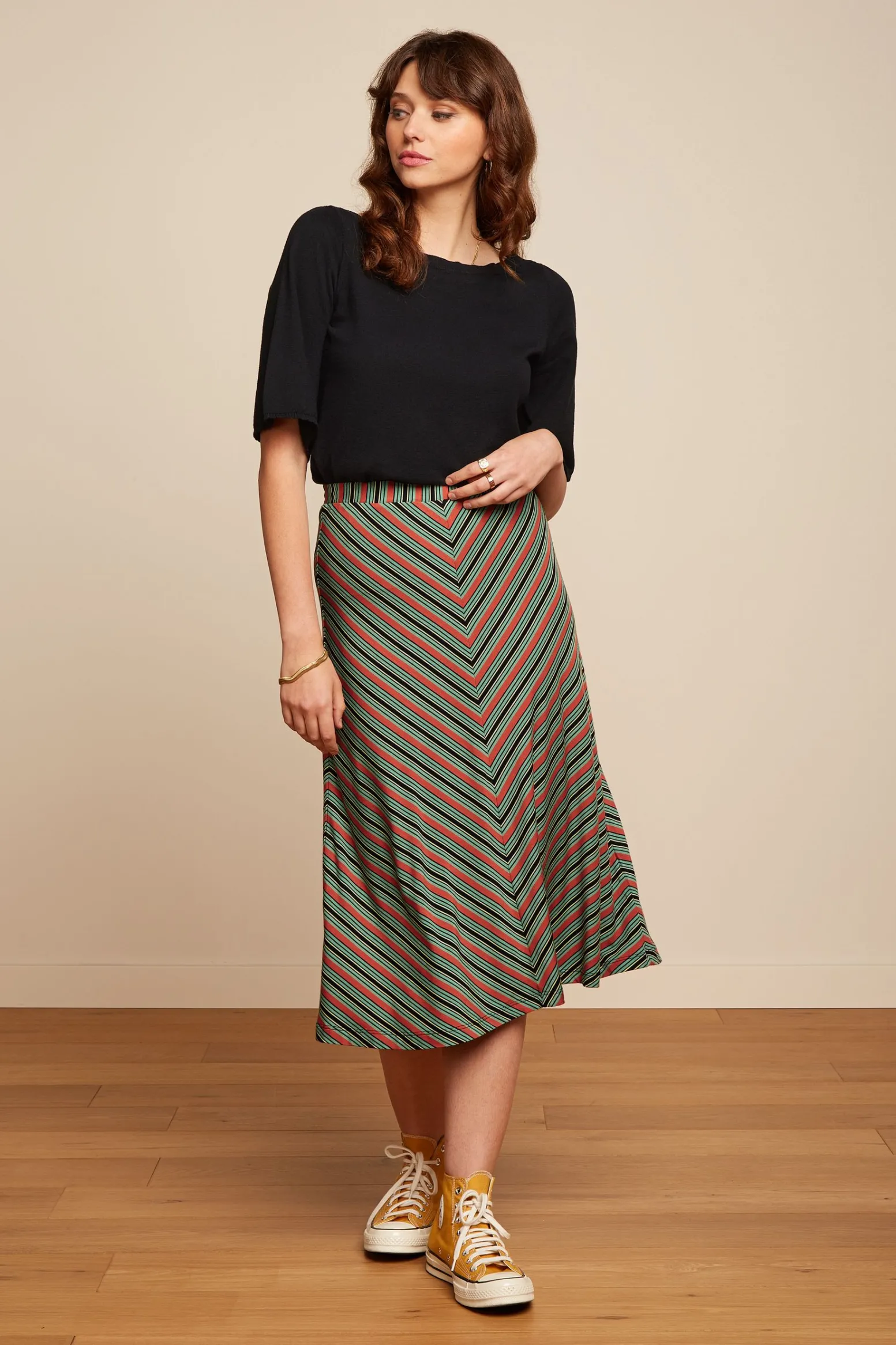 King Louie Rokken|Juno Skirt Castillo Stripe Black