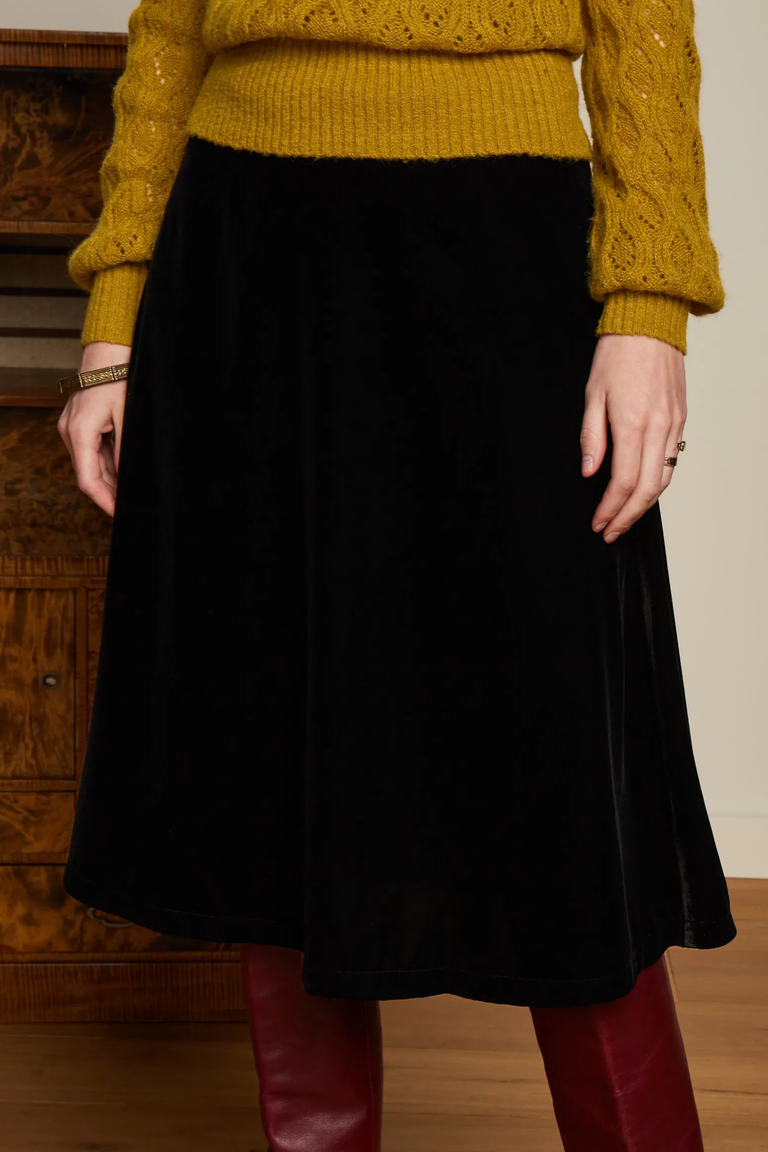 King Louie Rokken|Juno Skirt Gamine Black