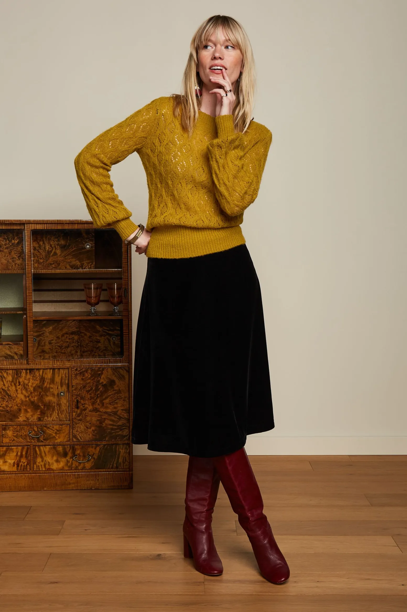 King Louie Rokken|Juno Skirt Gamine Black