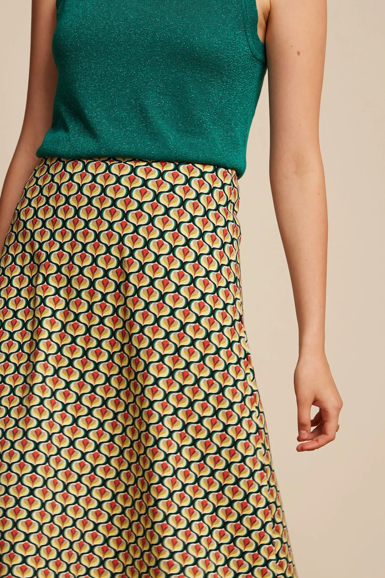 King Louie Rokken|Juno Skirt Indy Sun Orange