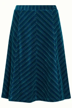King Louie Rokken|Juno Skirt Moda Stripe Lapis Blue