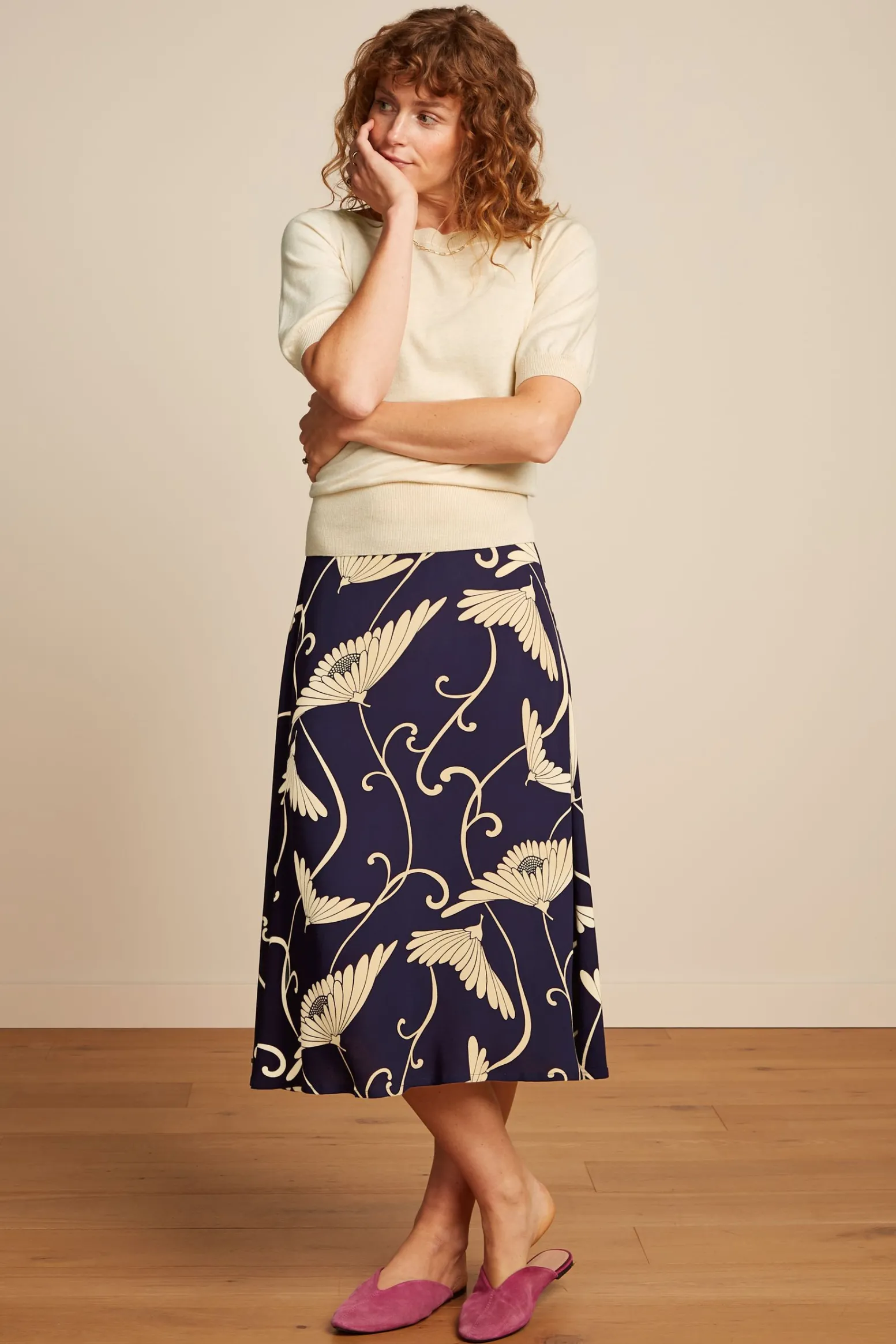 King Louie Rokken|Juno Skirt Pixy Evening Blue