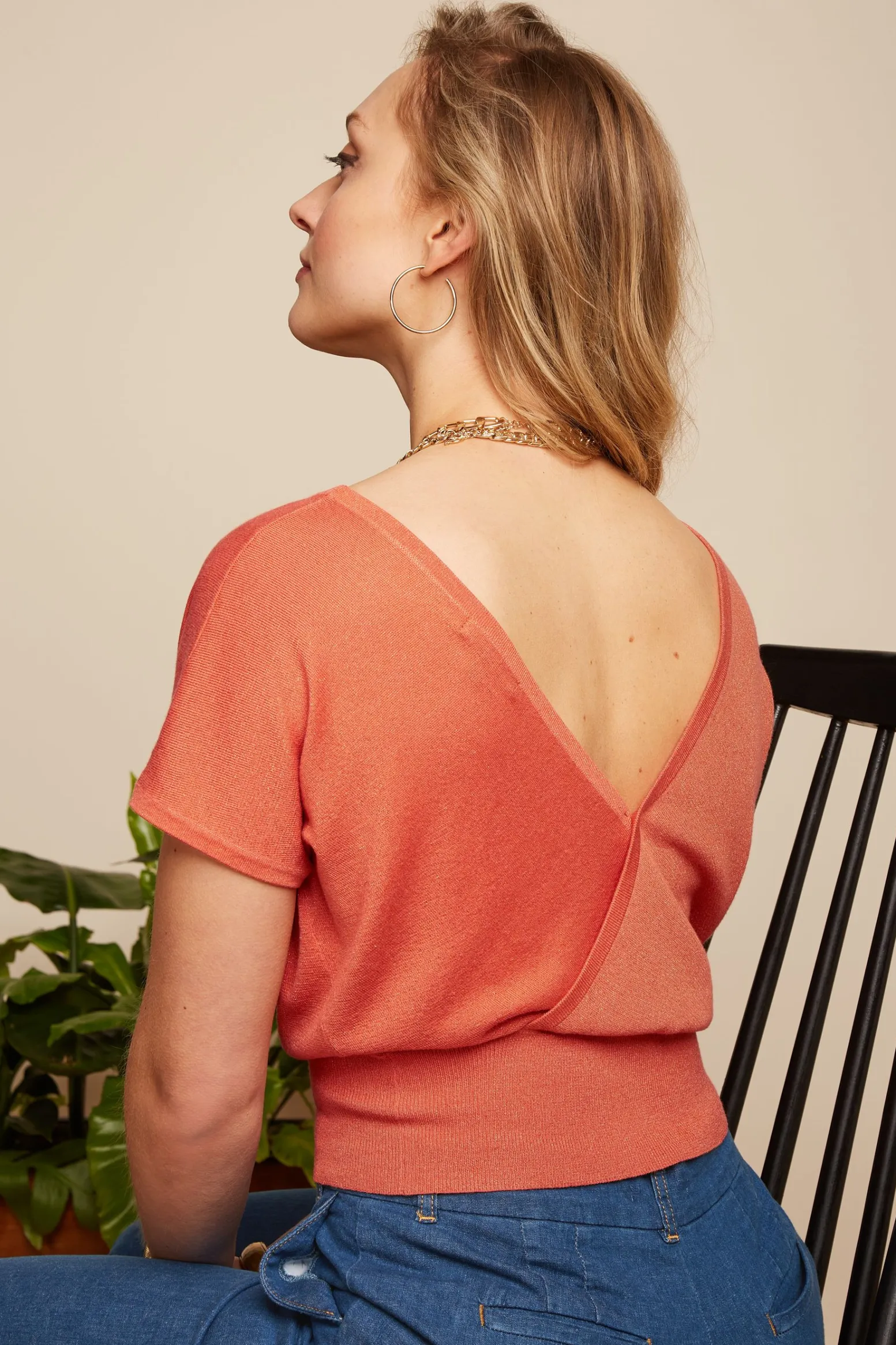 King Louie Tops & Shirts|Kate Cross Top Spiro Flame Orange