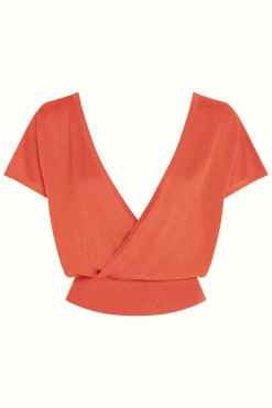 King Louie Tops & Shirts|Kate Cross Top Spiro Flame Orange