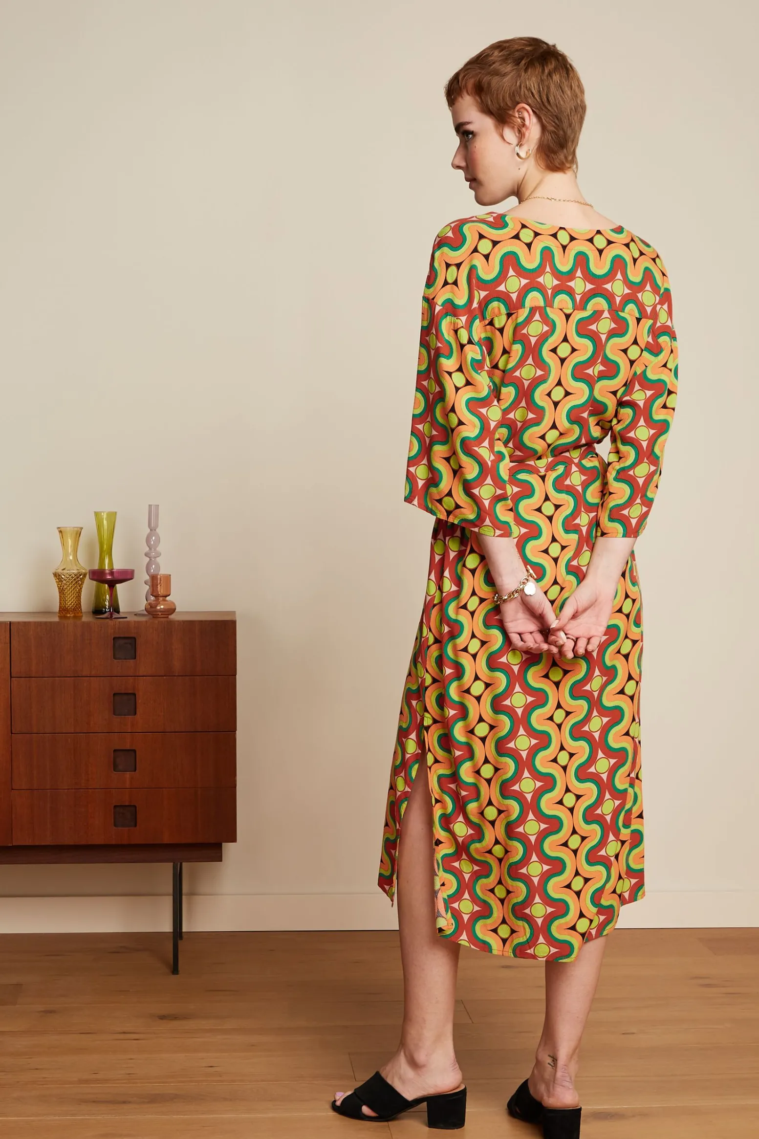 King Louie Jurken|Kiki Kaftan Kizko Black