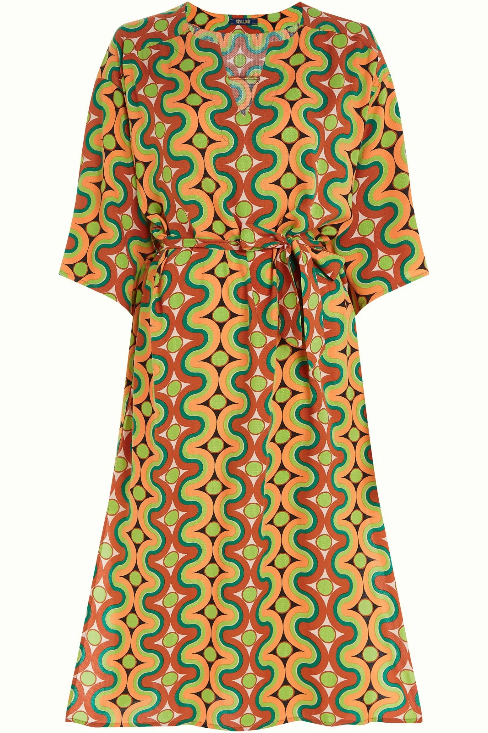 King Louie Jurken|Kiki Kaftan Kizko Black