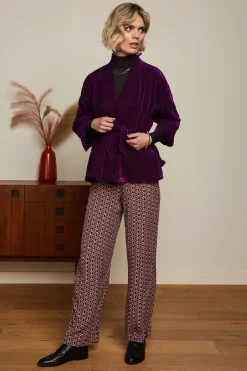 King Louie Jassen & Blazers|Kimono Jacket Gamine Royale Purple