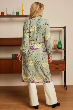 King Louie Jassen & Blazers|Kimono Long Blush Dusty Turquoise