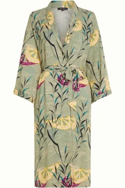 King Louie Jassen & Blazers|Kimono Long Blush Dusty Turquoise