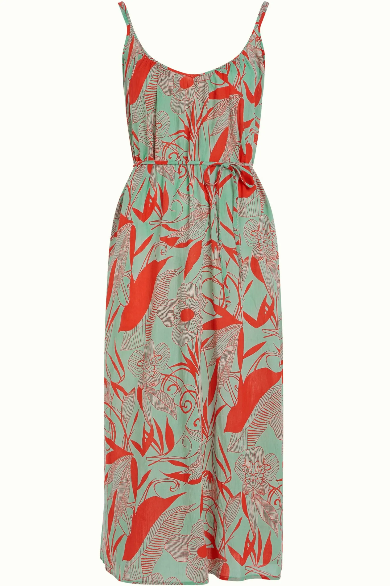 King Louie Jurken|Lara Midi Dress Callier Ash Green