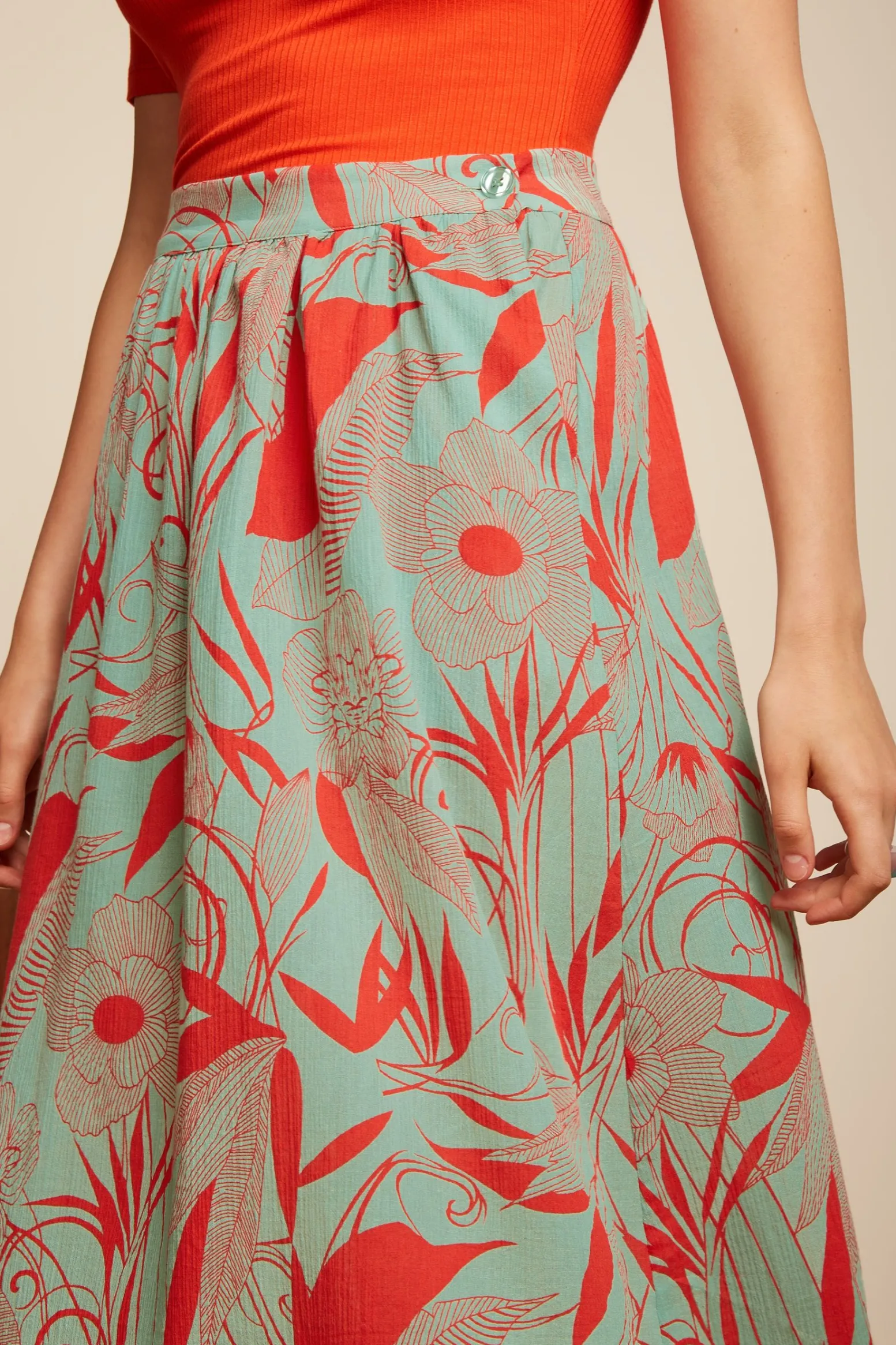 King Louie Rokken|Layla Skirt Callier Ash Green