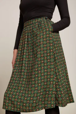 King Louie Rokken|Layla Skirt Valley Peacock Green