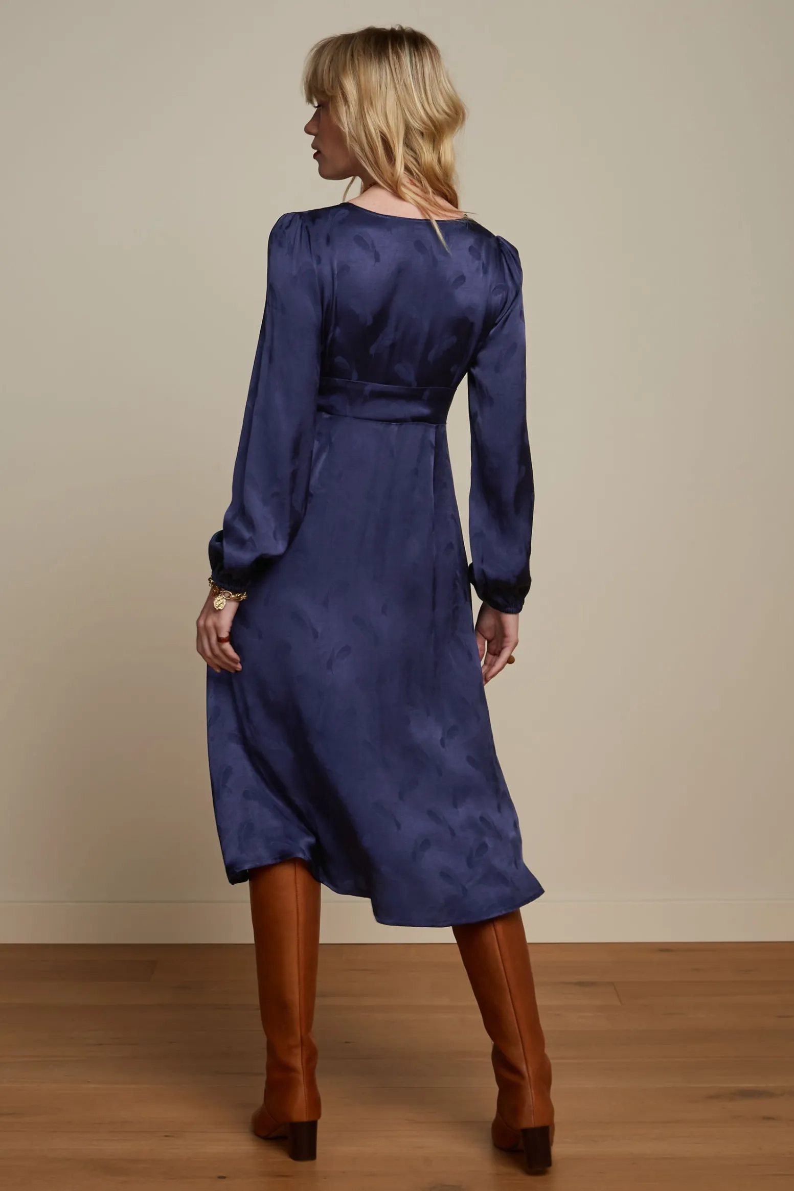 King Louie Jurken|Lelia Dress Rouge Ink Blue