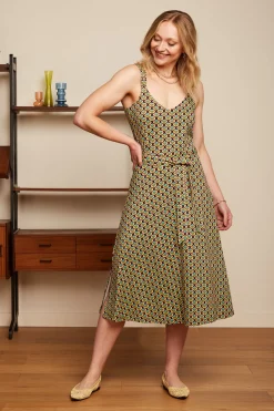 King Louie Jurken|Lenny Dress Indy Delphinium Green