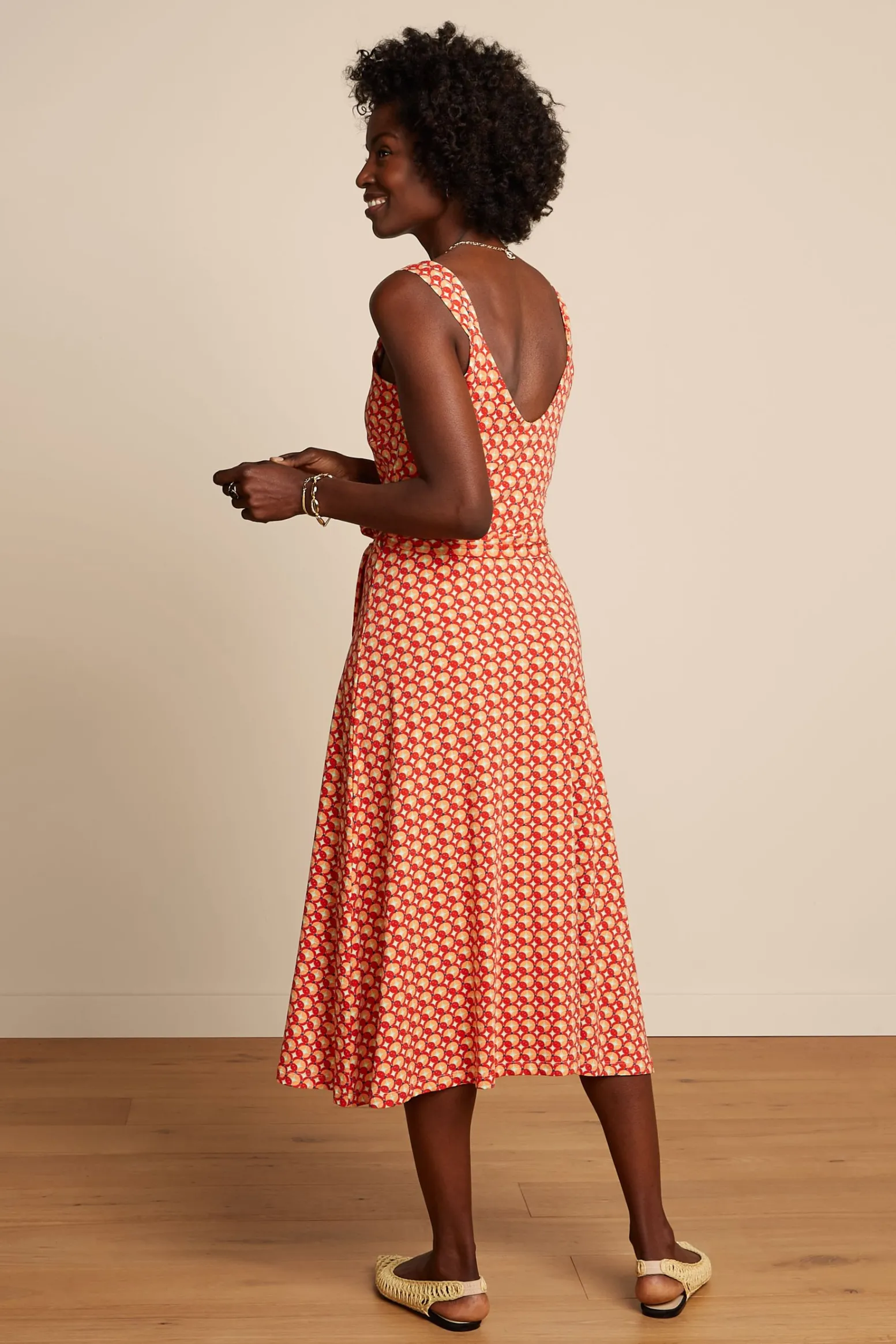 King Louie Jurken|Lenny Dress Rowe Fiery Red
