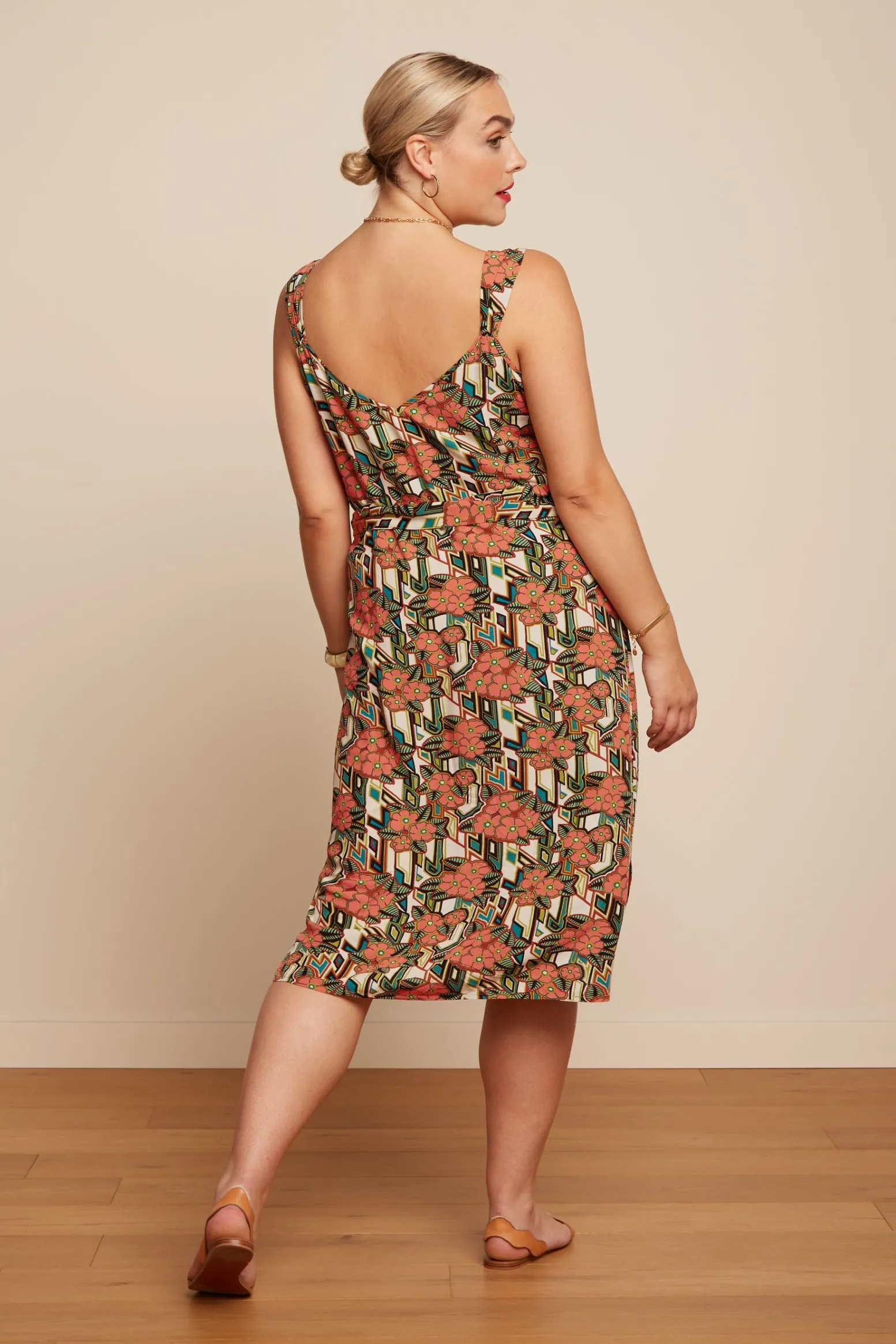 King Louie Jurken|Lenny Dress Ryder Langoustino Orange