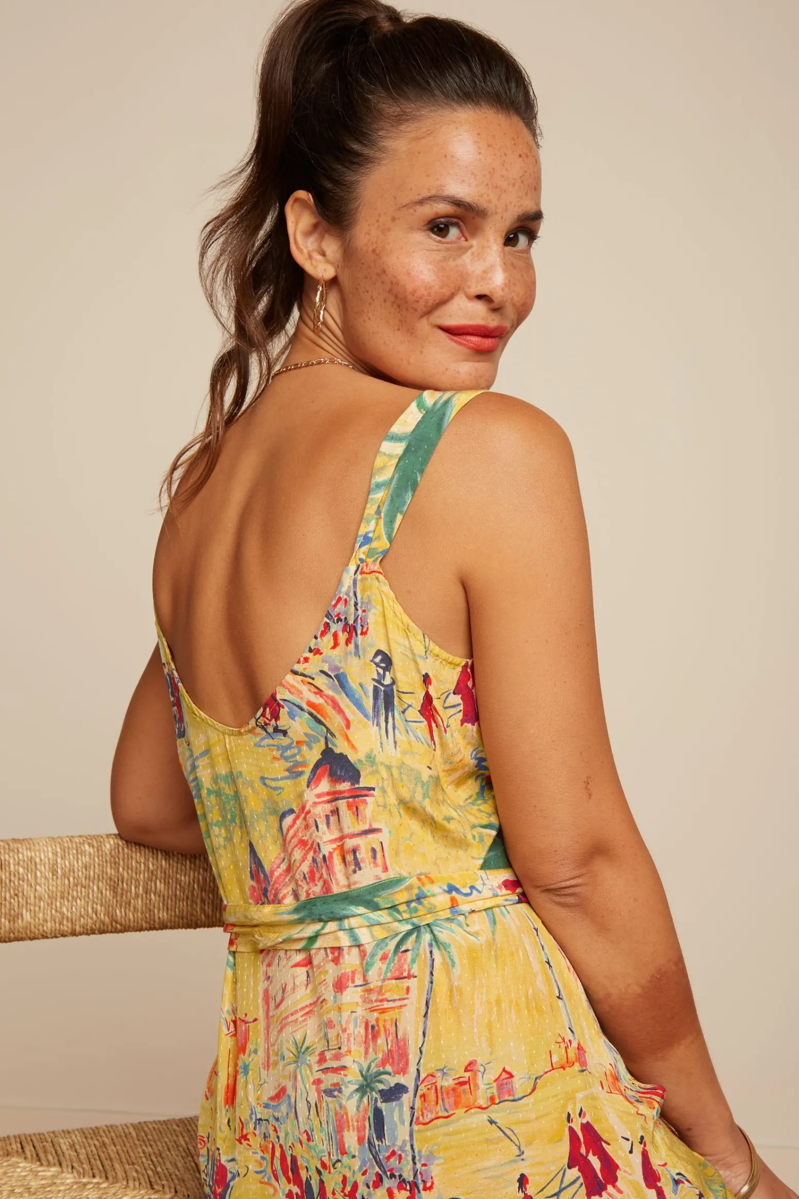 King Louie Jurken|Lenny Dress Serafini Tuscan Yellow