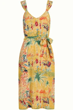 King Louie Jurken|Lenny Dress Serafini Tuscan Yellow
