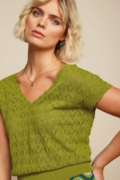 King Louie Tops & Shirts|Lila V Top Rocky Ajour Woodbine Green