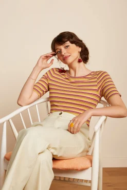 King Louie Tops & Shirts|Lily Tee Cleo Stripe Cream