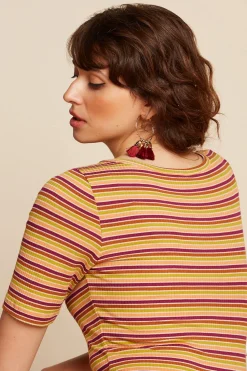 King Louie Tops & Shirts|Lily Tee Cleo Stripe Cream
