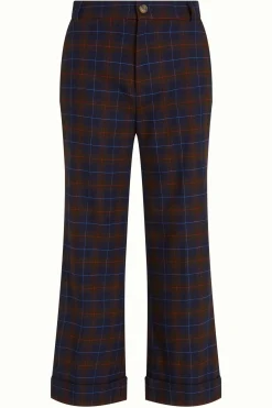 King Louie Broeken|Lisa Culotte Pandora Check Blue