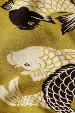 King Louie Jurken|Lizzy Dress Koi Chartreuse Yellow
