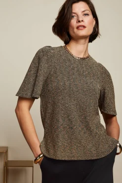 King Louie Tops & Shirts|Lizzy Top Carousel Lurex Gold