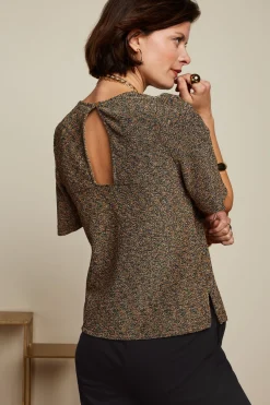 King Louie Tops & Shirts|Lizzy Top Carousel Lurex Gold