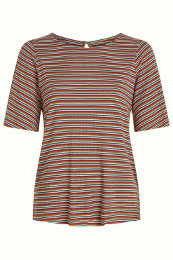 King Louie Tops & Shirts|Lizzy Top Jones Stripe Ponderosa Green