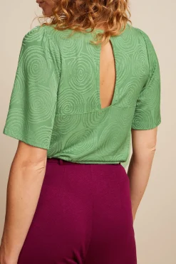 King Louie Tops & Shirts|Lizzy Top Pop-Up Mineral Green