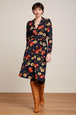 King Louie Jurken|Lola Dress Melody Evening Blue
