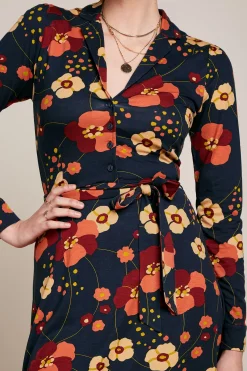 King Louie Jurken|Lola Dress Melody Evening Blue