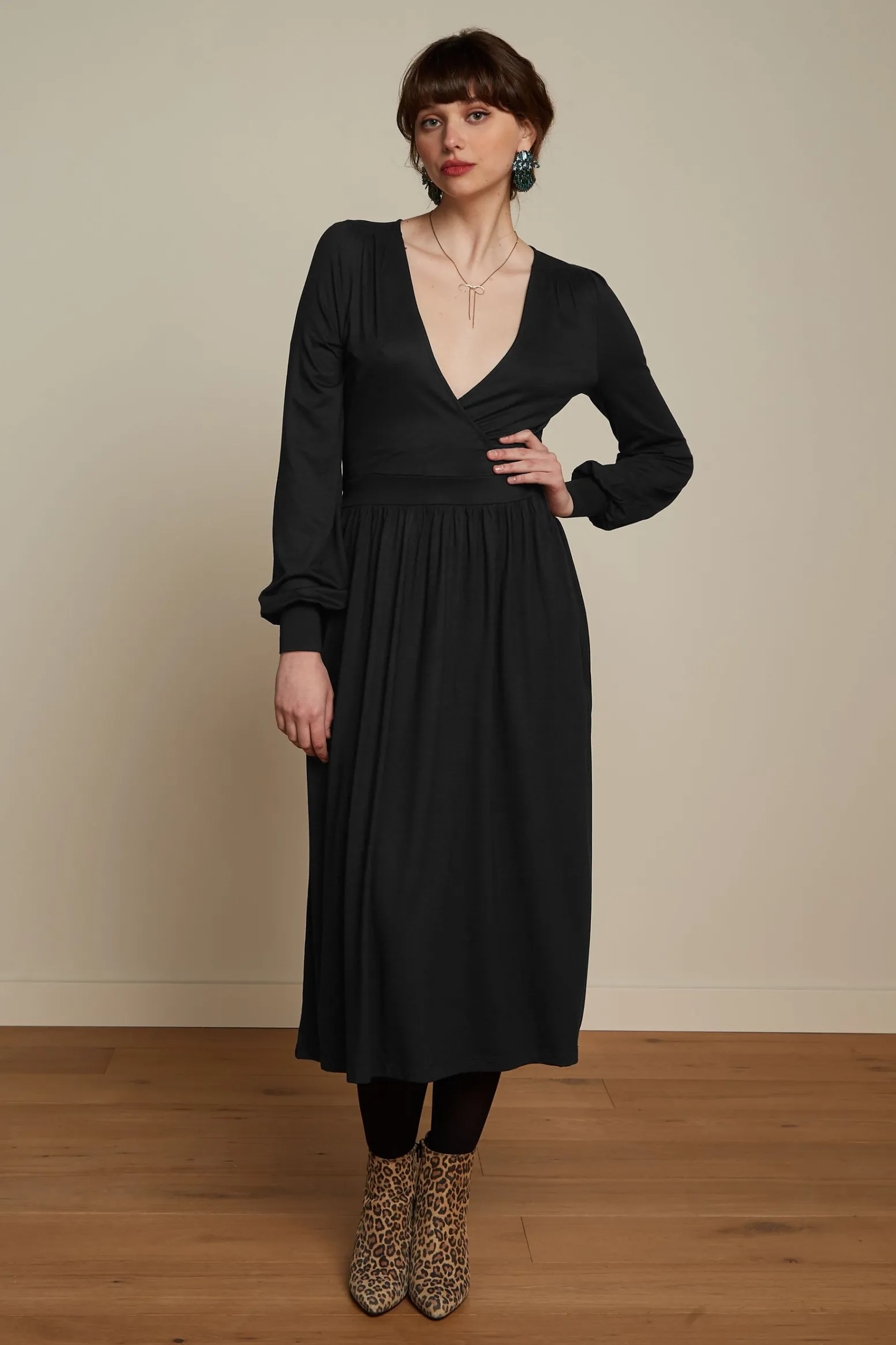 King Louie Jurken|Loretta Dress Ecovero Classic Black