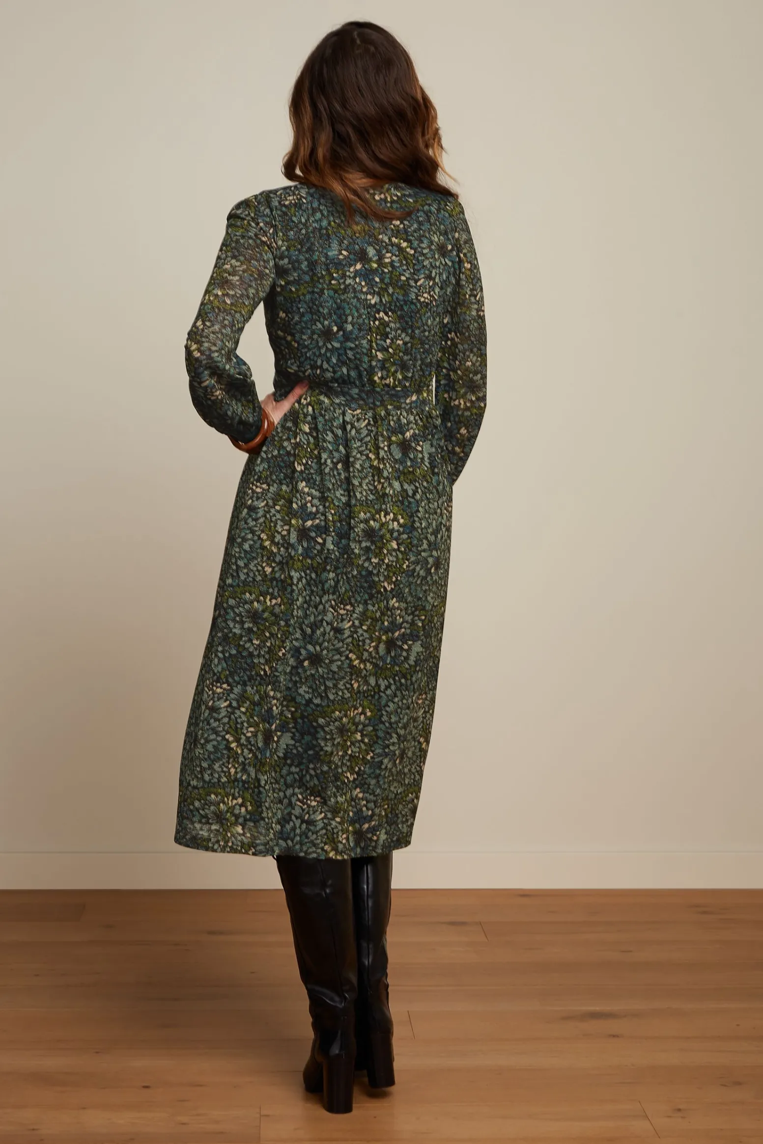 King Louie Jurken|Loretta Dress Glam Dragonfly Green