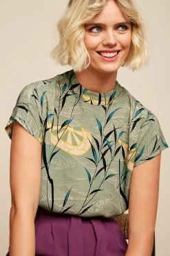 King Louie Tops & Shirts|Luciana Top Blush Dusty Turquoise
