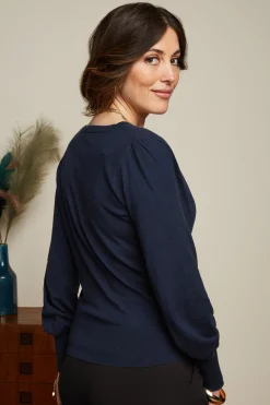 King Louie Tops & Shirts|Lulu Wrap Top Cocoon Blue