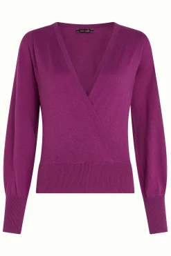 King Louie Tops & Shirts|Lulu Wrap Top Cocoon Vivid Purple
