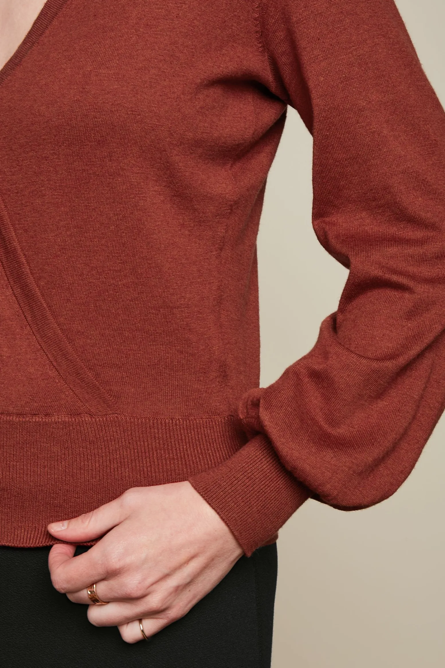King Louie Tops & Shirts|Lulu Wrap Top Cocoon Patina Brown