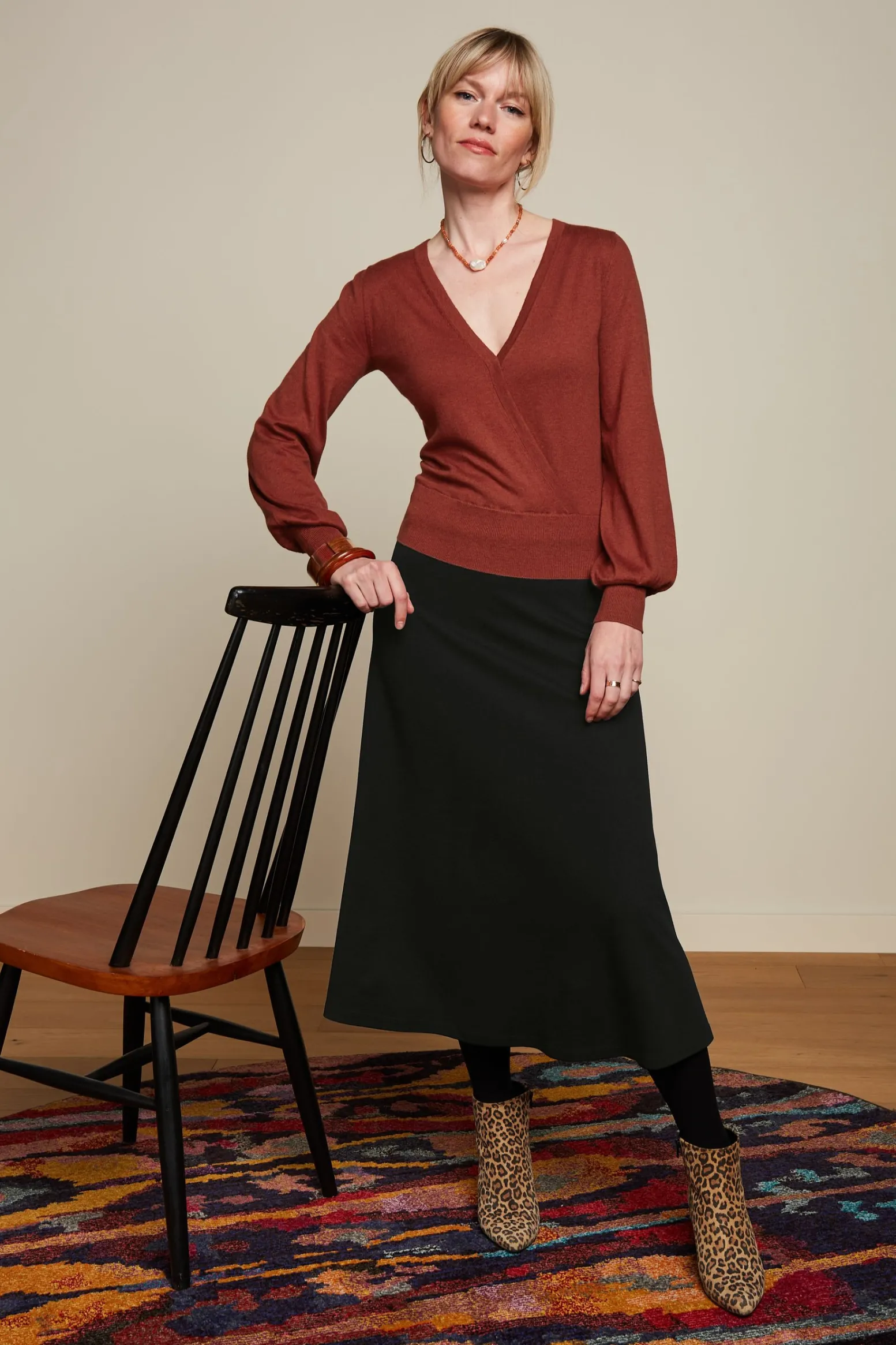 King Louie Tops & Shirts|Lulu Wrap Top Cocoon Patina Brown