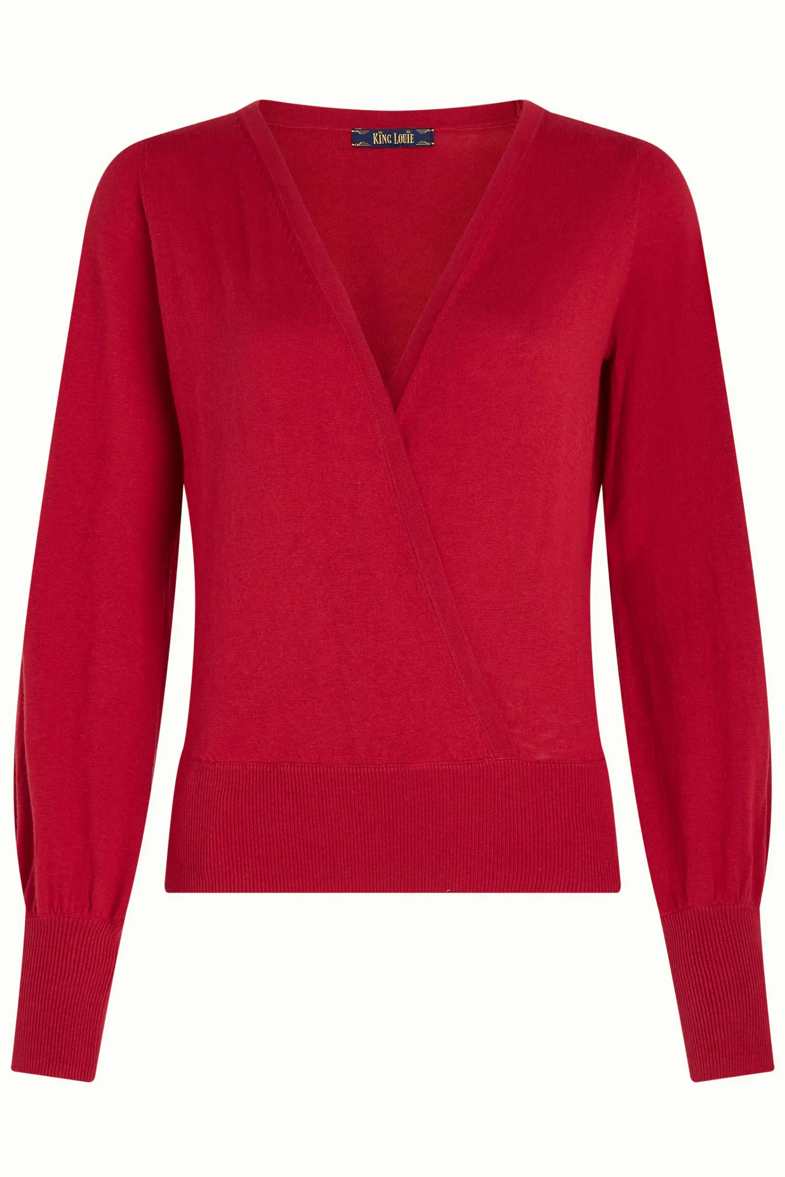 King Louie Tops & Shirts|Lulu Wrap Top Cocoon Icon Red