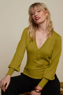 King Louie Tops & Shirts|Lulu Wrap Top Cocoon Curry Yellow