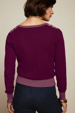 King Louie Tops & Shirts|Lulu Wrap Top Sunmoon Grape Red