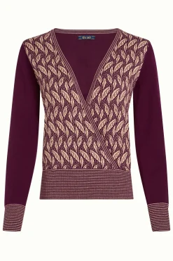 King Louie Tops & Shirts|Lulu Wrap Top Sunmoon Grape Red