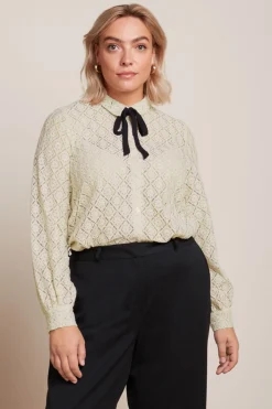 King Louie Blouses|Maisie Blouse Artiste Lace Ivory